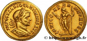 DIOCLETIAN
Type : Aureus 
Date : 286 
Mint name / Town : Rome 
Metal : gold 
Millesimal fineness : 1000  ‰
Diameter : 19,5  mm
Orientation dies : 12  ...