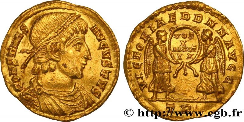 CONSTANS
Type : Solidus 
Date : 345 
Mint name / Town : Trèves 
Metal : gold 
Mi...