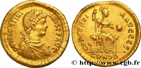 VALENTINIAN II
Type : Solidus 
Date : 388-392 
Mint name / Town : Constantinople 
Metal : gold 
Diameter : 21,5  mm
Orientation dies : 6  h.
Weight : ...