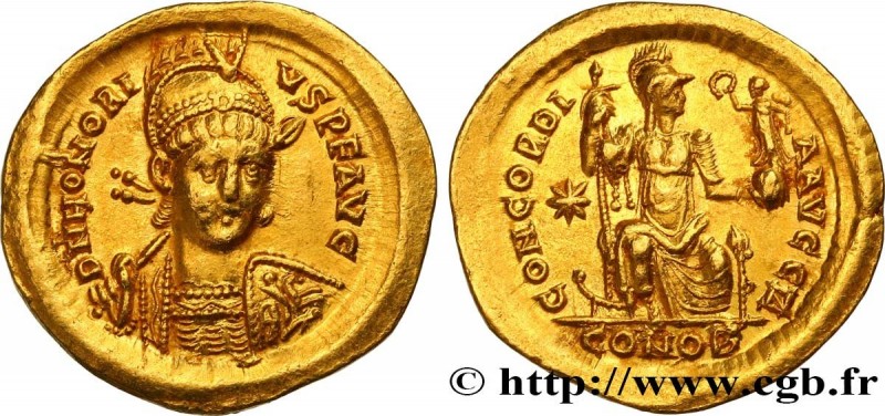 HONORIUS
Type : Solidus 
Date : 408-420 
Mint name / Town : Constantinople 
Meta...