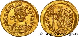 LEO I
Type : Solidus 
Date : c. 462-466 
Mint name / Town : Constantinople 
Metal : gold 
Millesimal fineness : 1000  ‰
Diameter : 19,5  mm
Orientatio...