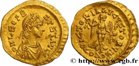 LEO I
Type : Tremissis 
Date : 457-474 
Mint name / Town : Constantinople 
Metal : gold 
Millesimal fineness : 1000  ‰
Diameter : 15  mm
Orientation d...