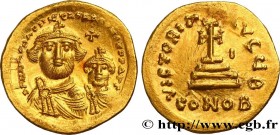 HERACLIUS and HERACLIUS CONSTANTINE
Type : Solidus 
Date : 613-616 
Mint name / Town : Constantinople 
Metal : gold 
Millesimal fineness : 1.000  ‰
Di...