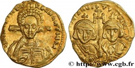 JUSTINIAN II
Type : Tremissis 
Date : 705-711 
Mint name / Town : Constantinople 
Metal : gold 
Millesimal fineness : 1000  ‰
Diameter : 17,5  mm
Orie...