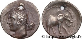 HISPANO-CARTHAGINIAN
Type : Quart de shekel 
Date : 237-209 avant J.-C. 
Mint name / Town : Espagne, Carthagène (Murcie) 
Metal : silver 
Diameter : 1...