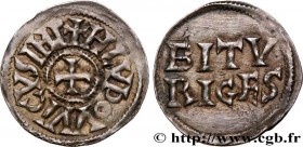 LOUIS THE PIOUS
Type : Denier 
Date : c. 819-822 
Mint name / Town : Bourges 
Metal : silver 
Diameter : 21,5  mm
Orientation dies : 9  h.
Weight : 1,...