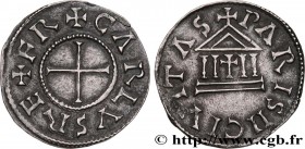 CHARLES II LE CHAUVE / THE BALD
Type : Denier 
Date : c. 840-864 
Mint name / Town : Paris 
Metal : silver 
Diameter : 20  mm
Orientation dies : 3  h....