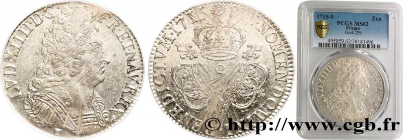 LOUIS XIV "THE SUN KING"
Type : Écu aux trois couronnes 
Date : 1715 
Mint name ...