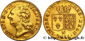 LOUIS XVI
Type : Louis d'or dit "aux écus accolés" 
Date : 1792 
Mint name / Town : Montpellier 
Quantity minted : 554 
Metal : gold 
Millesimal finen...