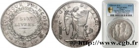 THE CONVENTION
Type : Six livres dit "au génie" 
Date : 1793 
Mint name / Town : Paris 
Metal : silver 
Millesimal fineness : 917  ‰
Diameter : 38,5  ...