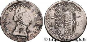 NAVARRE-BEARN - JEANNE D'ALBRET / JOAN OF ALBRET
Type : Teston 
Date : 1570 
Mint name / Town : Pau 
Metal : silver 
Diameter : 27  mm
Orientation die...