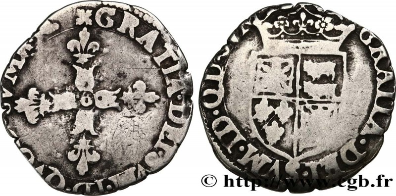 NAVARRE-BEARN - HENRY III
Type : Huitième d’écu, hybride 
Date : n.d. 
Metal : s...