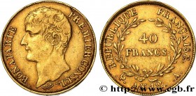 CONSULATE
Type : 40 francs or Bonaparte Premier Consul 
Date : An 12 (1803-1804) 
Mint name / Town : Paris 
Quantity minted : 253406 
Metal : gold 
Mi...