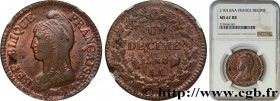 CONSULATE
Type : Un décime Dupré, grand module 
Date : An 8 (1799-1800) 
Mint name / Town : Metz 
Quantity minted : 9995832 
Metal : copper 
Diameter ...