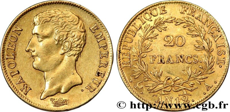 PREMIER EMPIRE / FIRST FRENCH EMPIRE
Type : 20 francs or Napoléon Empereur, bust...