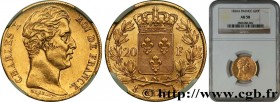 CHARLES X
Type : 20 francs Charles X 
Date : 1826 
Mint name / Town : Paris 
Quantity minted : 35017 
Metal : gold 
Millesimal fineness : 900  ‰
Diame...