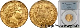 II REPUBLIC
Type : 20 francs or Cérès 
Date : 1851 
Mint name / Town : Paris 
Quantity minted : 13172285 
Metal : gold 
Millesimal fineness : 900  ‰
D...