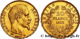 SECOND EMPIRE
Type : 20 francs or Napoléon III, tête nue, Grand Lion 
Date : 1855 
Mint name / Town : Lyon 
Quantity minted : 362711 
Metal : gold 
Mi...