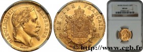 SECOND EMPIRE
Type : 20 francs or Napoléon III, tête laurée 
Date : 1865 
Mint name / Town : Strasbourg 
Quantity minted : 3204612 
Metal : gold 
Mill...