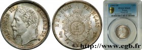 SECOND EMPIRE
Type : 1 franc Napoléon III, tête laurée, Grand BB 
Date : 1868 
Mint name / Town : Strasbourg 
Quantity minted : --- 
Metal : silver 
M...
