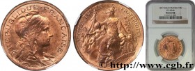 III REPUBLIC
Type : Pré-série à la légende large de 10 centimes Daniel-Dupuis 
Date : 1897 
Metal : bronze 
Diameter : 30  mm
Orientation dies : 6  h....