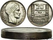 III REPUBLIC
Type : Essai-piéfort de 20 francs Turin 
Date : 1929 
Mint name / Town : Paris 
Quantity minted : 29 
Metal : silver 
Millesimal fineness...