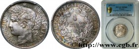 III REPUBLIC
Type : 1 franc Cérès, Troisième République 
Date : 1871 
Mint name / Town : Paris 
Quantity minted : 3305969 
Metal : silver 
Millesimal ...