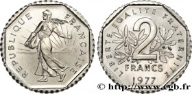 V REPUBLIC
Type : Pré-série de 2 francs Semeuse, nickel, sans le mot essai, flan rond, listel octogonal, 6,94 g 
Date : 1977 
Mint name / Town : Pessa...