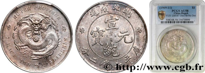 CHINA - EMPIRE - HUPEH
Type : 1 Dollar 
Date : 1909-1911 
Quantity minted : - 
M...