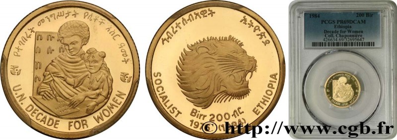 ETHIOPIA
Type : 200 Birr 
Date : 1984 
Quantity minted : 298 
Metal : gold 
Mill...