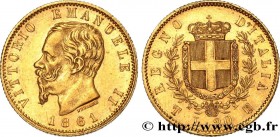 ITALY - KINGDOM OF ITALY - VICTOR-EMMANUEL II
Type : 20 Lire 
Date : 1861 
Mint name / Town : Turin 
Quantity minted : 3267 
Metal : gold 
Millesimal ...