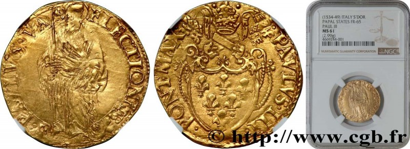 ITALY - PAPAL STATES - PAUL III (Alessandro Farnese)
Type : Écu d’or 
Date : n.d...