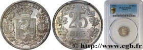 NORWAY - KINGDOM OF NORWAY - OSCAR II
Type : 25 Ore 
Date : 1901 
Quantity minted : 606900 
Metal : silver 
Diameter : 16,5  mm
Orientation dies : 12 ...