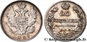 RUSSIA - ALEXANDER I
Type : 20 Kopecks 
Date : 1821 
Mint name / Town : Saint-Petersbourg 
Metal : silver 
Millesimal fineness : 750  ‰
Diameter : 22 ...