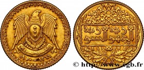 SYRIA
Type : 1 Pound 
Date : 1950 
Quantity minted : 250000 
Metal : gold 
Millesimal fineness : 680  ‰
Diameter : 21  mm
Orientation dies : 6  h.
Wei...