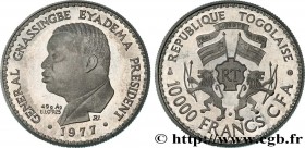 TOGO - GNASSINGBE EYADEMA
Type : Essai en aluminium de 10000 Francs Président Eyadema 
Date : 1977 
Quantity minted : 25 
Metal : aluminium 
Diameter ...