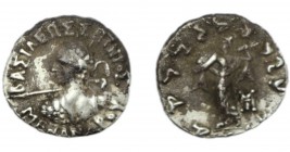 Baktria. Indo-Greek Kingdom. Menander I Soter 155-130 BC. Drachm AR, 15 mm., 2.46 g.
