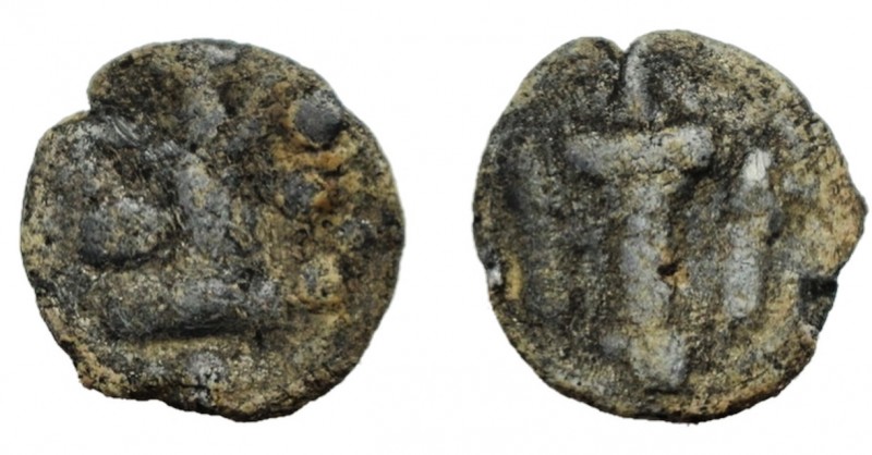 Sasanian kingdom, Shapur II, Lead Pashiz, fine,3.98g/ 15mm