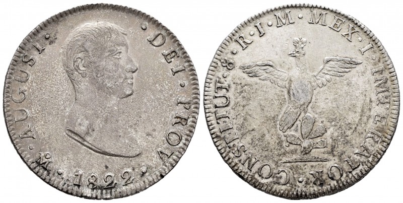 México. Agustín de Iturbide. 8 reales. 1822. México. JM. (Km-304). Ag. 26,90 g. ...