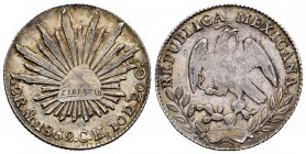 México. 2 reales. 1862. México. FH. (Km-374.10). Ag. 6,74 g. EBC-/MBC+. Est...40,00.