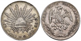 México. 8 reales. 1887. Chihuahua. MM. (Km-377.2). Ag. 26,87 g. MBC. Est...30,00.