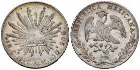 México. 8 reales. 1892. Culiacán. AM. (Km-377.3). Ag. 27,09 g. MBC+. Est...40,00.