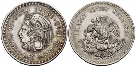 México. 5 pesos. 1948. México. (Km-465). Ag. 29,99 g. EBC. Est...10,00.