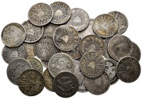México. Lote de 34 piezas de plata de 1 real de Guanajuato de la primera república. A EXAMINAR. BC/MBC. Est...120,00.