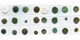 SICILE, LES MAMERTINS, lot de 11 bronzes, dont: T. d''Arès/Taureau, T. d''Arès/Aigle, T. d''Arès/Cavalier et son cheval, T. d''Héraclès/Athéna (rare),...