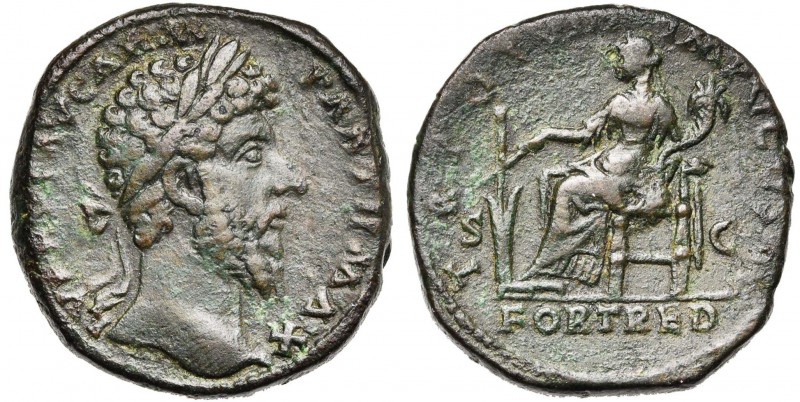 LUCIUS VERUS (161-169), AE sesterce, 167-168, Rome. D/ L VERVS AVG ARM PARTH MAX...