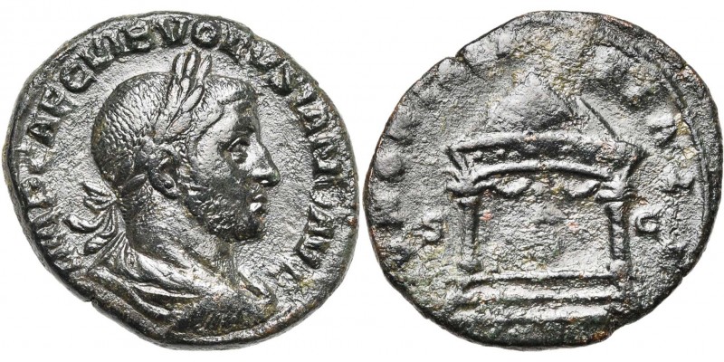 VOLUSIEN (251-253), AE sesterce, Rome. D/ IMP CAE C VIB VOLVSIANO AVG B. l., dr....