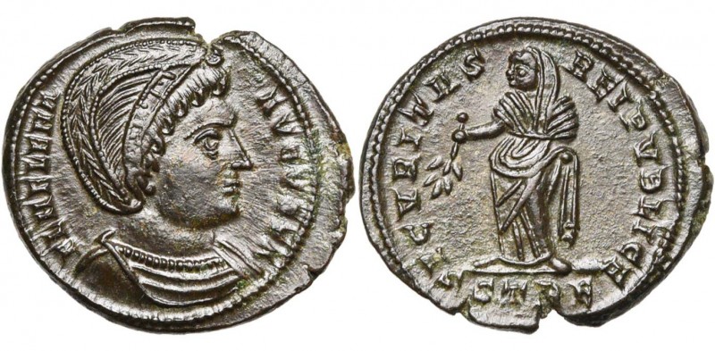 HELENA, mère de Constantin Ier, AE follis, 327-328, Trèves. D/ FL HELENA- AVGVST...