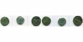 lot de 3 bronzes: Marc Aurèle, as, R/ Galère; dupondius, R/ PRIMI DECENNALES COS III dans une couronne; Mésie, Marcianopolis, Elagabal, AE 27, R/ Némé...