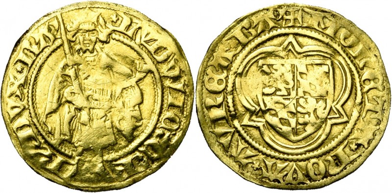 ALLEMAGNE, PALATINAT, Ludwig III der Bärtige (1410-1436), AV florin d''or, s.d. ...